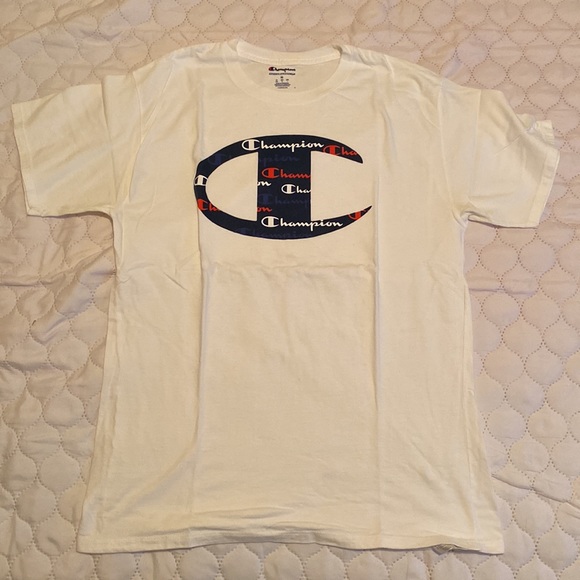 Men’s Champion T-Shirt, White, Size = M - Picture 4 of 4